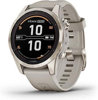 Garmin fēnix 7S Pro - Sapphire Solar Edition Smartwatches Gold 42mm Used - Like New