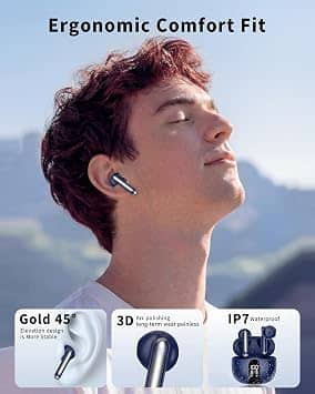 XIAOWTEK S58 Headphones & Earbuds Blue New
