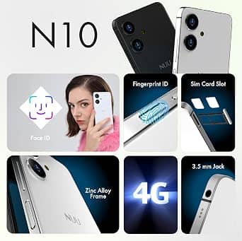NUU N10 Cell Phones Black 128GB Unlocked New