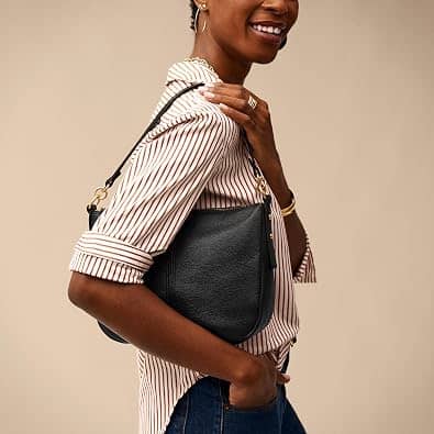 Fossil Jolie Crossbody Women's bags Slim Black Leather New