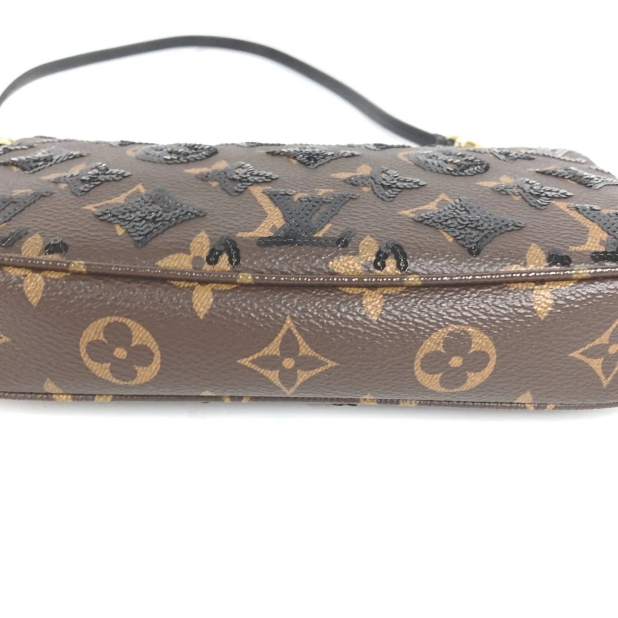 Louis Vuitton Pochette Accessoires Women's bags Mini Brown Damier Ebene Canvas New
