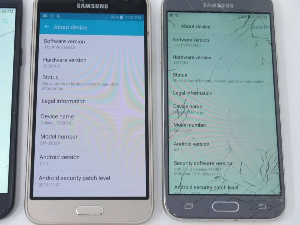 Samsung Galaxy J3 Prime Cell Phones Silver 16GB Unlocked Used - Good