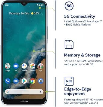 Nokia G50 Cell Phones Blue 128GB Unlocked New