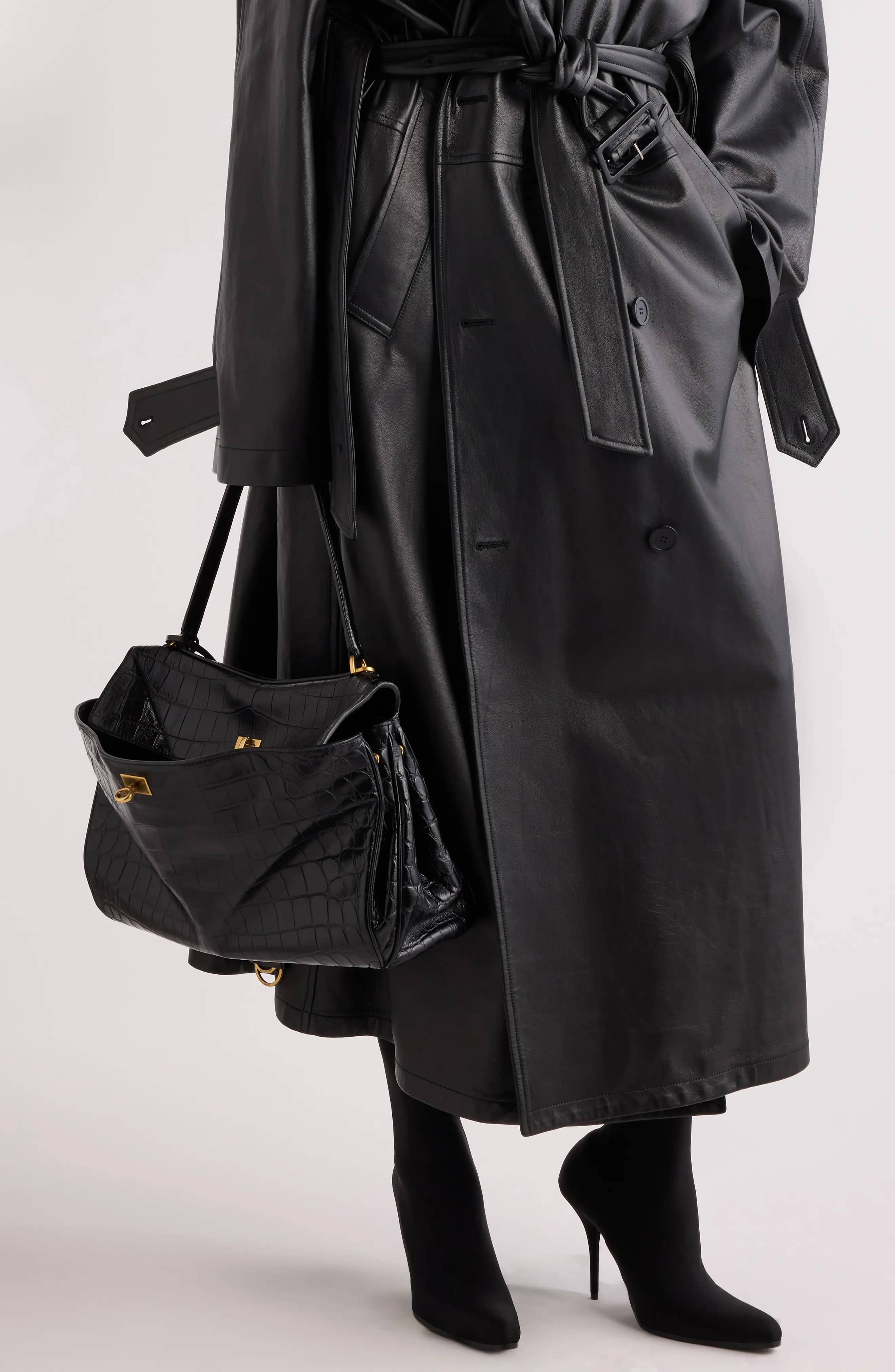 Balenciaga Rodeo Shoulder Bag Women's bags One Size Black Leather New