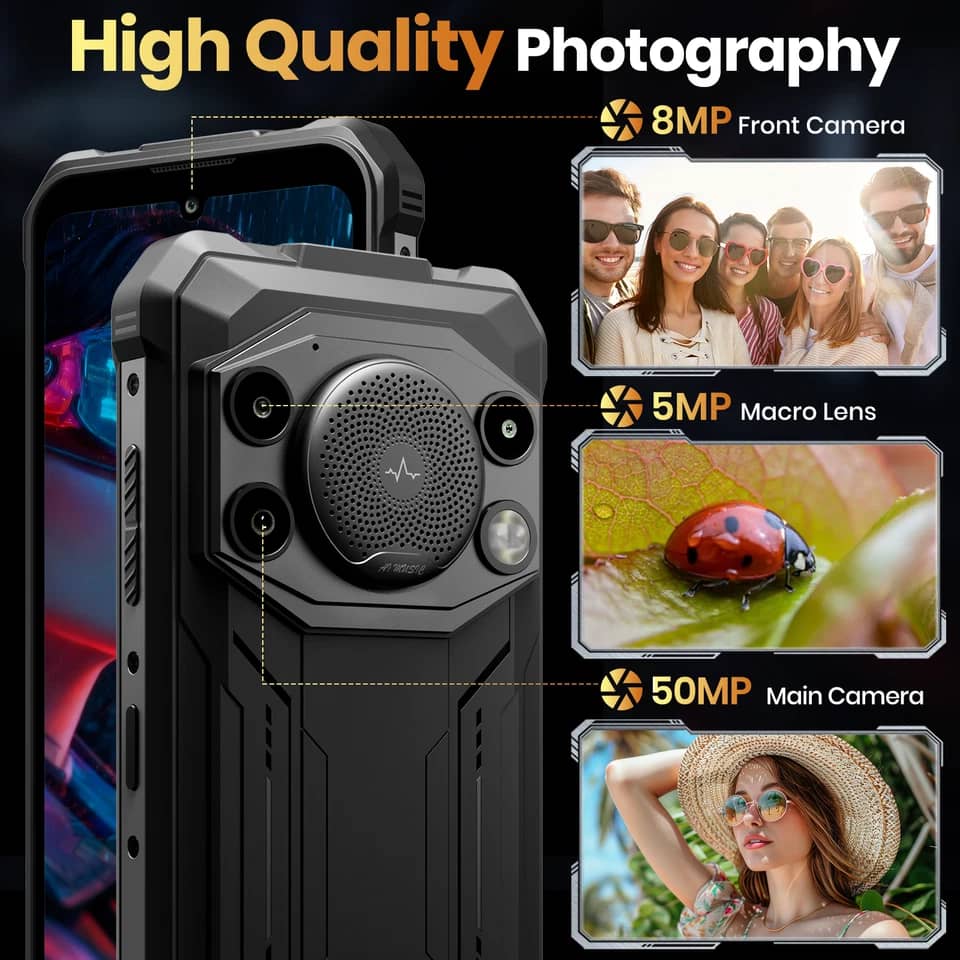 FOSSiBOT F110 Pro Cell Phones Black 128GB Unlocked New