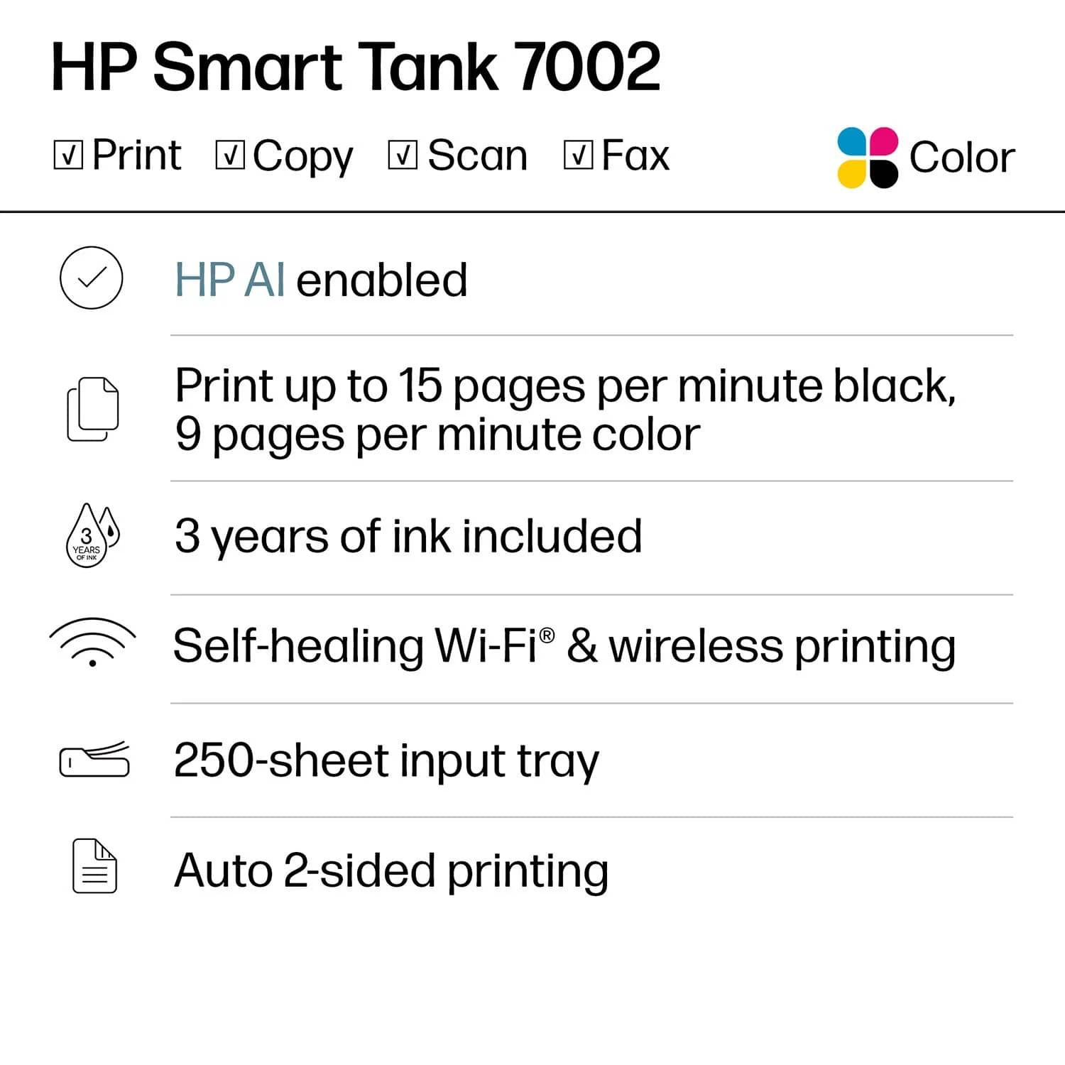 HP smart tank 7002 Printers New