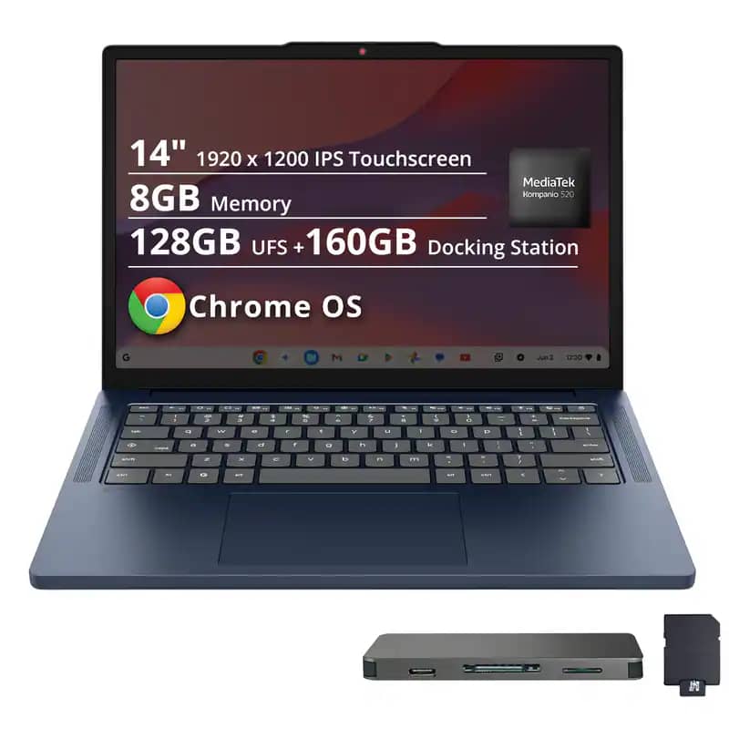 Lenovo IdeaPad Slim 3 Chromebook 14 Computers 64GB 4GB New