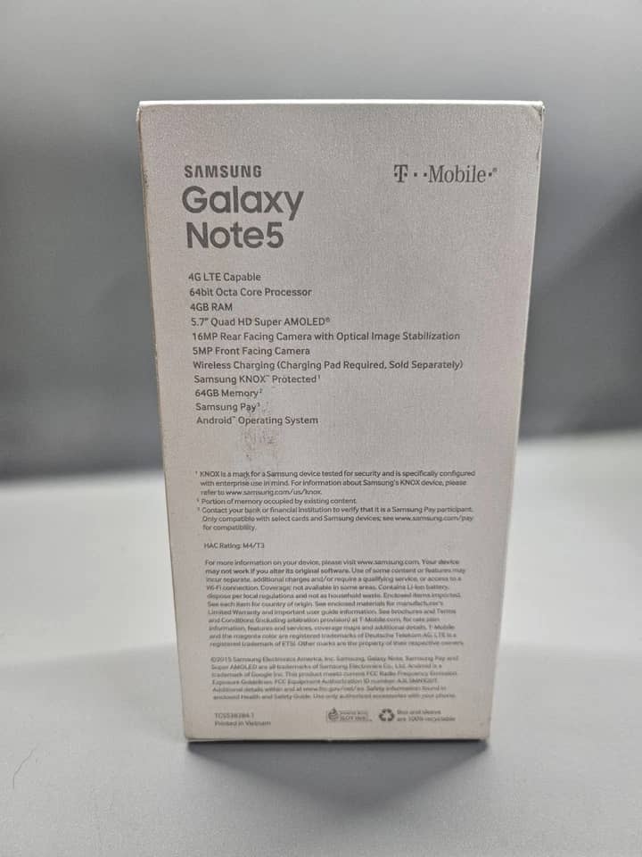 Samsung Galaxy Note5 Cell Phones Black 32GB Unlocked New