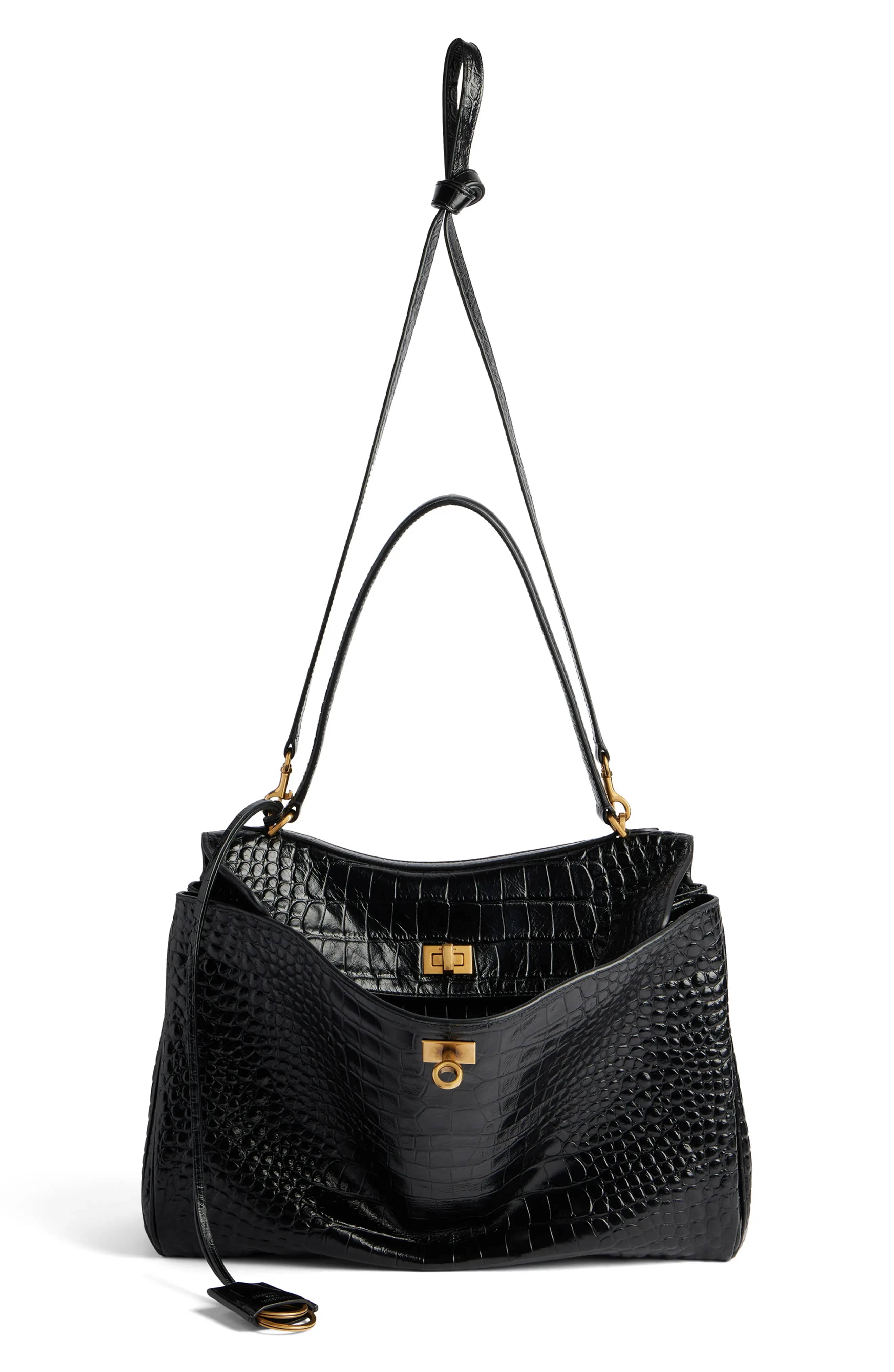 Balenciaga Rodeo Shoulder Bag Women's bags One Size Black Leather New