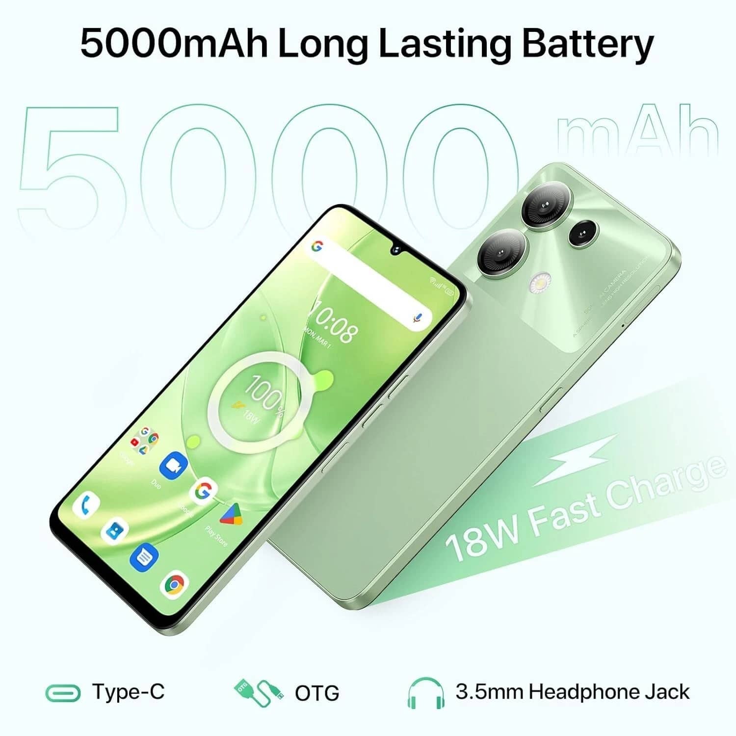 UMIDIGI G9 5G Cell Phones Green 128GB Unlocked New