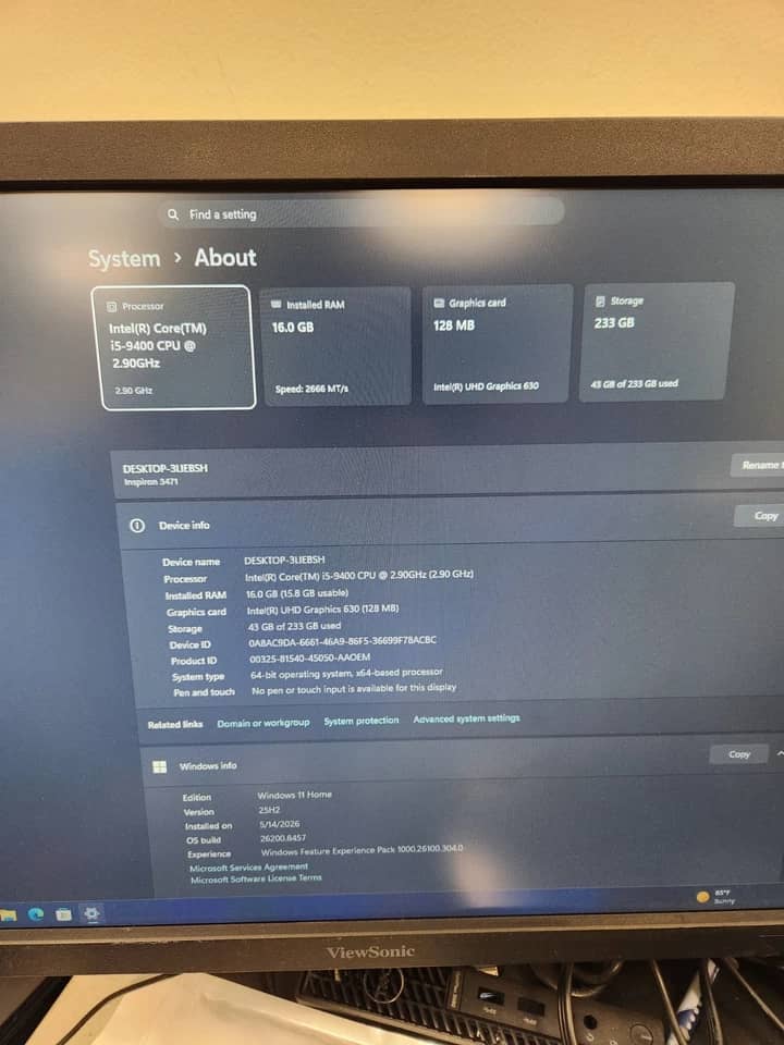 Dell Inspiron 3471 Computers New