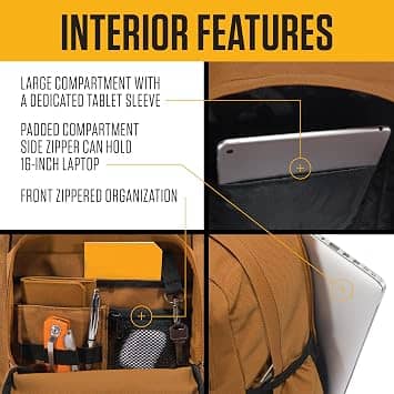 Carhartt Dual-Compartment Backpack Women's bags Black New