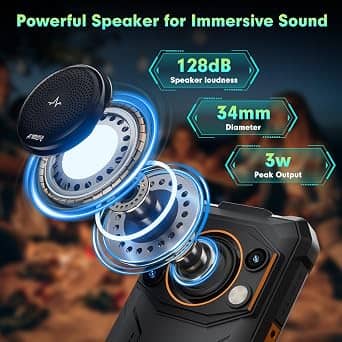 FOSSiBOT F110L Cell Phones Black 128GB Unlocked New