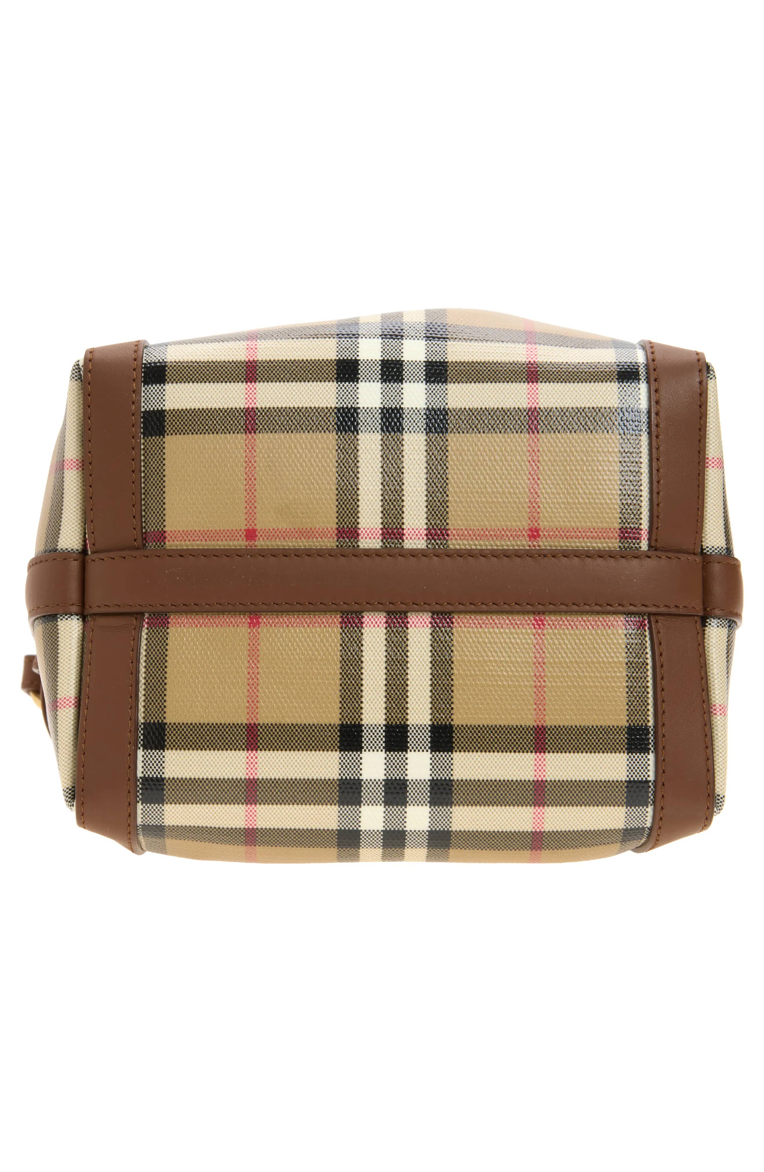 Burberry Check Bucket Women's bags Mini Archive Beige Canvas New