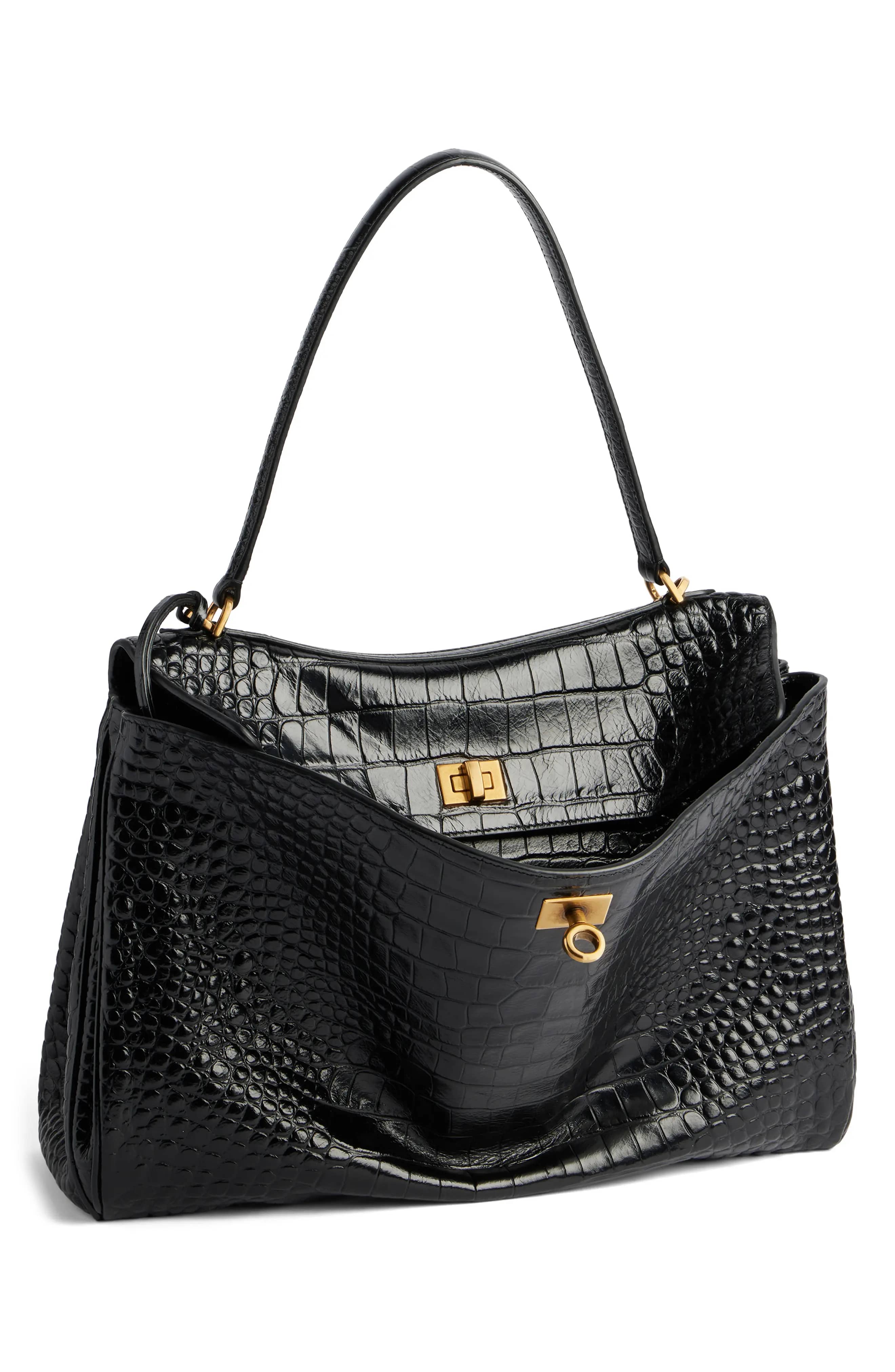 Balenciaga Rodeo Shoulder Bag Women's bags One Size Black Leather New