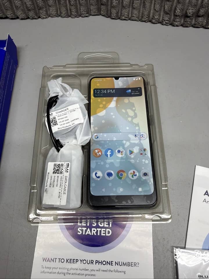 BLU View 5 Pro Cell Phones Gray 64GB Tracfone New