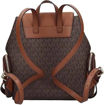 Michael Kors Merritt Women's bags Black Pebbled Leather Cargo Backpack Small New