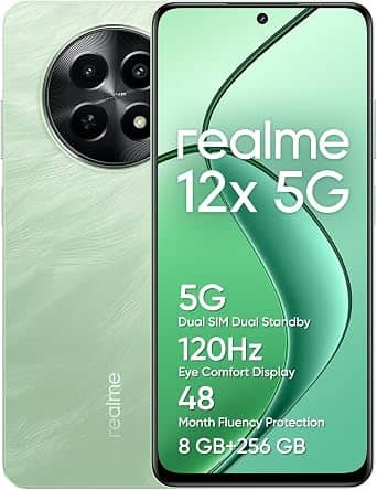 realme 12x Cell Phones Black 128GB Unlocked New