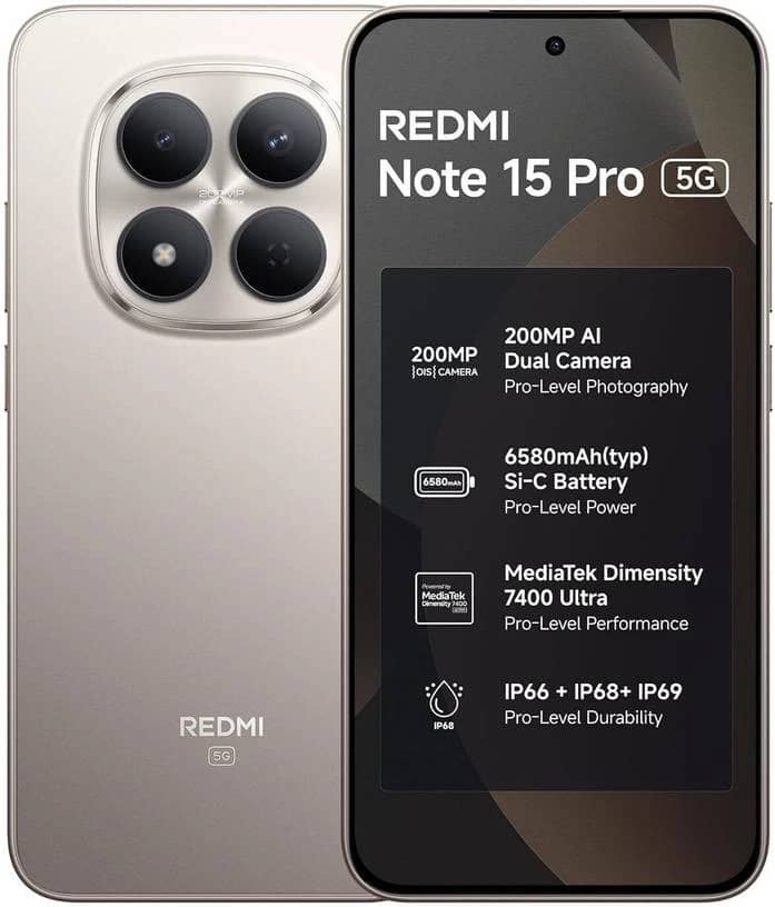 Xiaomi Redmi Note 15 Pro Cell Phones Blue 128GB Unlocked New
