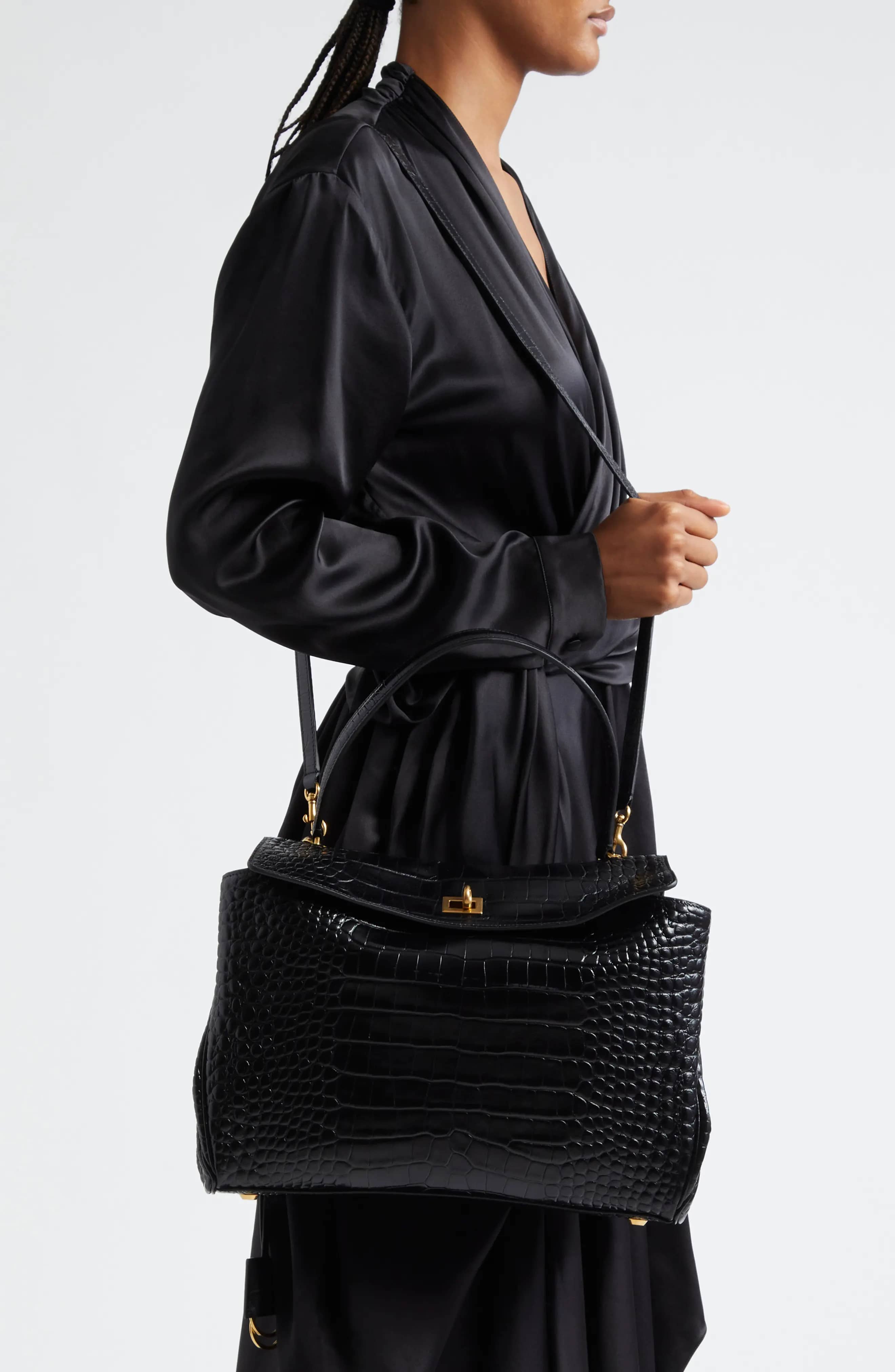 Balenciaga Rodeo Shoulder Bag Women's bags One Size Black Leather New