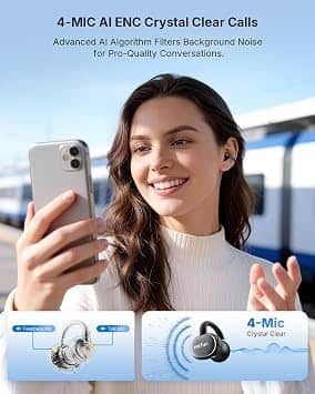 EarFun Clip 2 Headphones & Earbuds White New