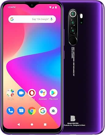 BLU G90 Pro Cell Phones Purple 128GB Unlocked New