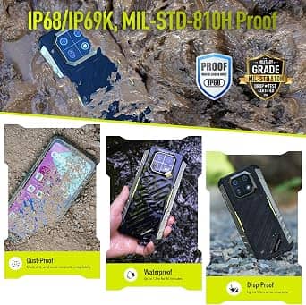 Ulefone Armor 22 Cell Phones Black 128GB Unlocked New