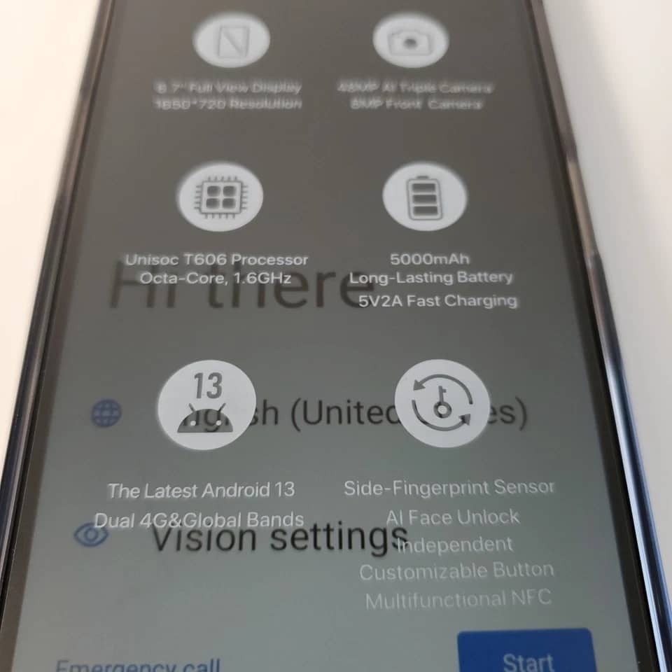 UMIDIGI A15C Cell Phones Black 128GB Unlocked New