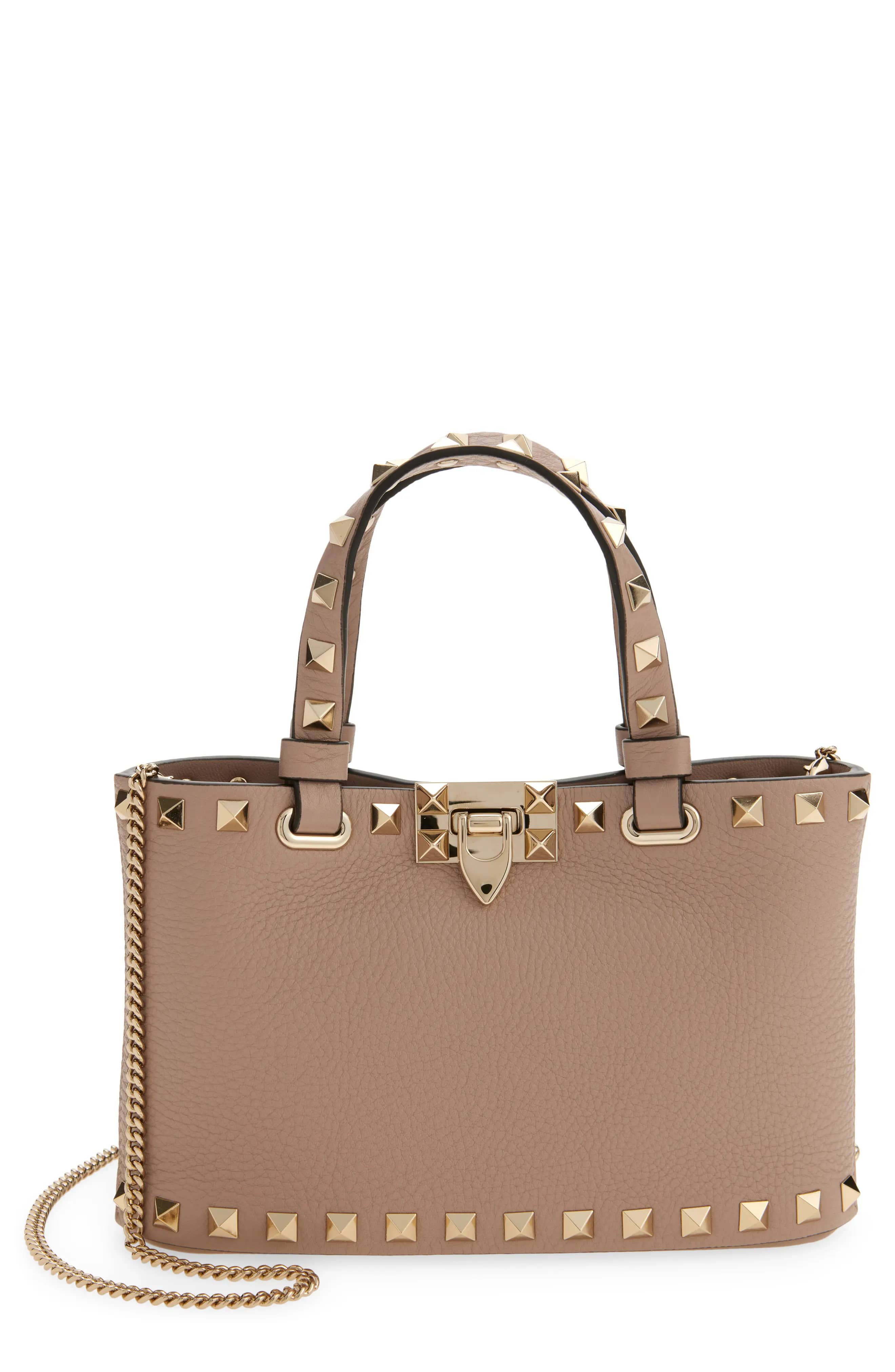 Valentino Garavani Rockstud Top Handle Women's bags Mini Black Leather New
