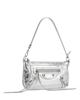 Balenciaga Le City Pouch Women's bags Beige Canvas And Suede Gold New