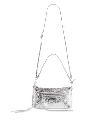 Balenciaga Le City Pouch Women's bags Beige Canvas And Suede Gold New