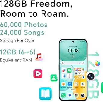Honor X6c Cell Phones Black 128GB Unlocked New