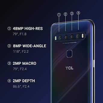 TCL 10L Cell Phones Blue 256GB Unlocked New