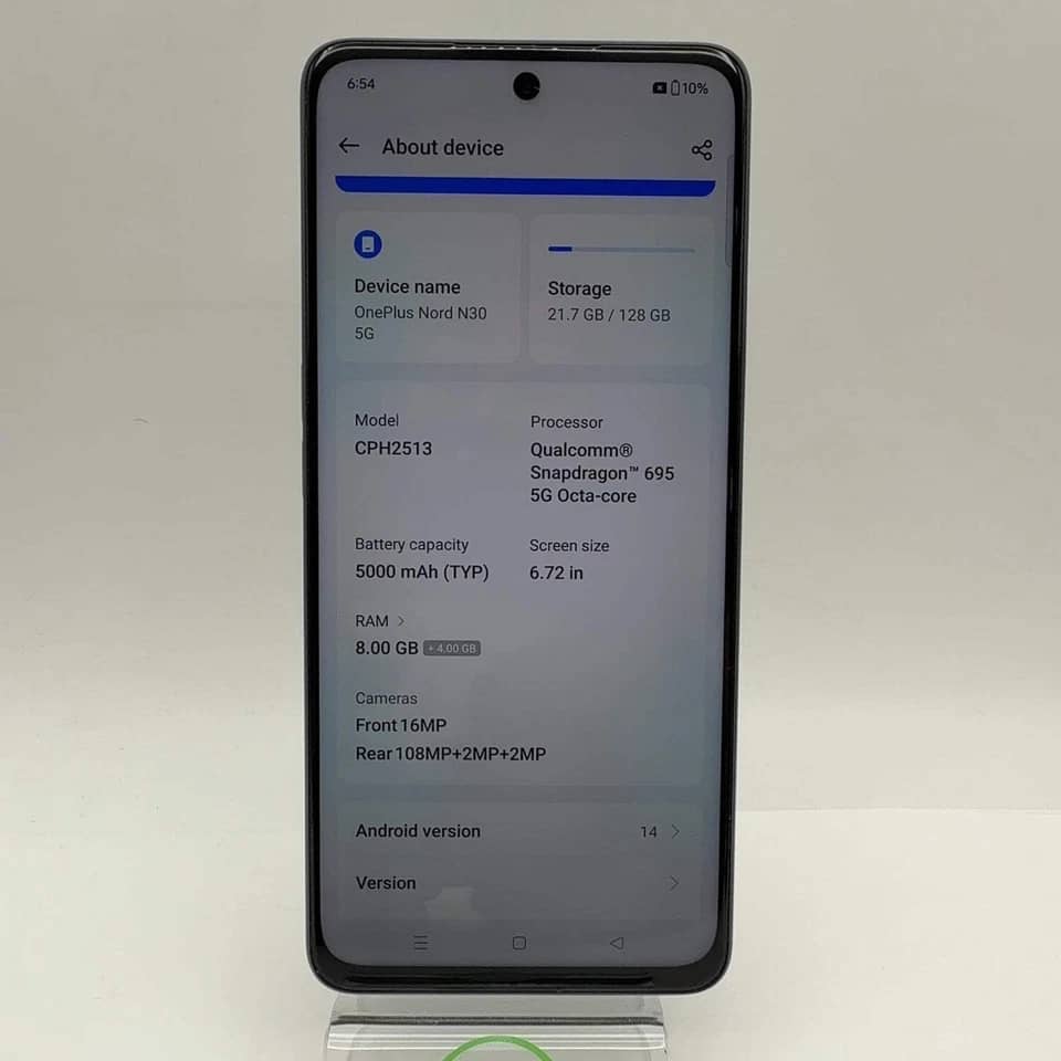 Oneplus Nord N30 Cell Phones Gray 128GB Unlocked New