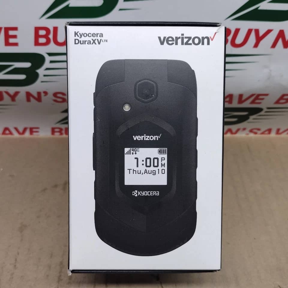 Kyocera DuraXV LTE Cell Phones Black 16GB Verizon Refurbished - Excellent