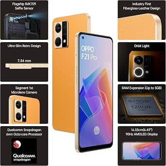 OPPO F21 Pro Cell Phones Black 128GB Unlocked New