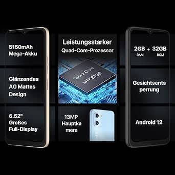UMIDIGI G1 Cell Phones Gold 32GB Unlocked New