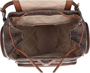 Michael Kors Merritt Women's bags Black Pebbled Leather Cargo Backpack Small New