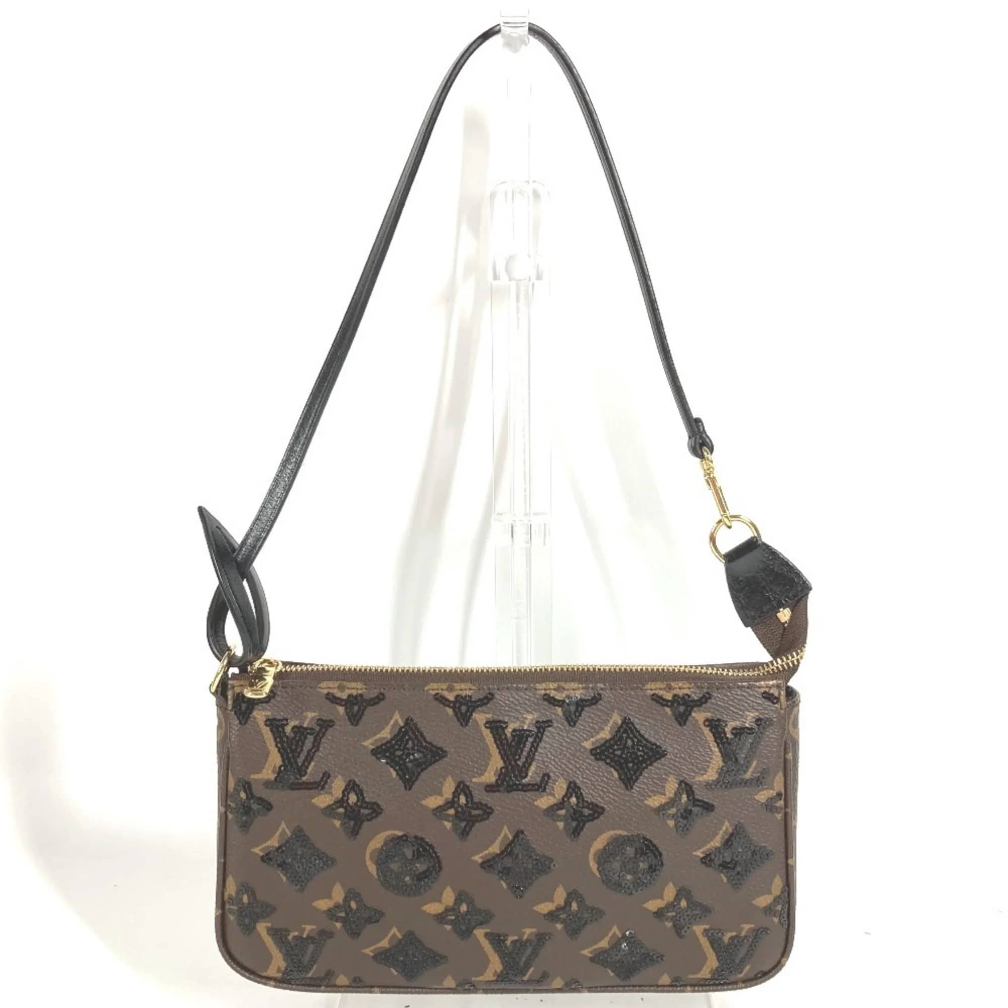 Louis Vuitton Pochette Accessoires Women's bags Mini Brown Damier Ebene Canvas New
