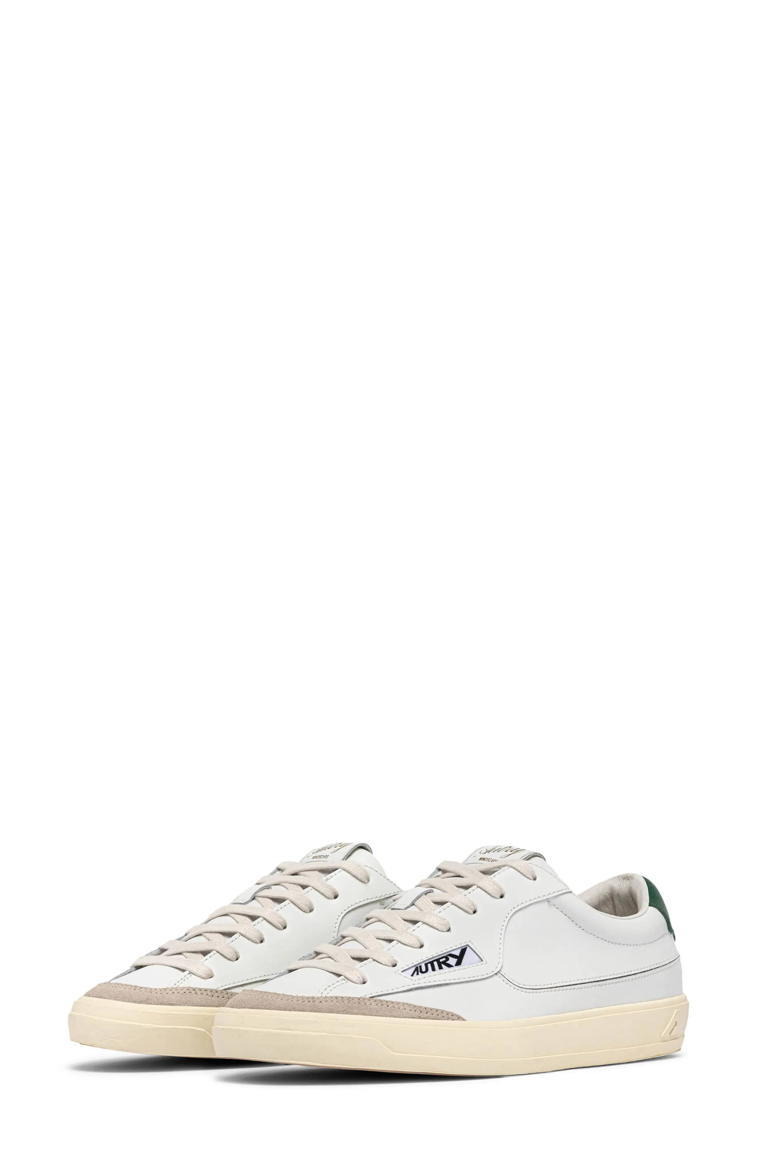 Autry Windscape Low Leather Sneaker Silver Full Size Run New