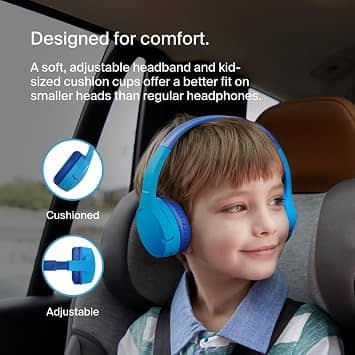 Belkin SoundForm Mini Headphones & Earbuds Blue New