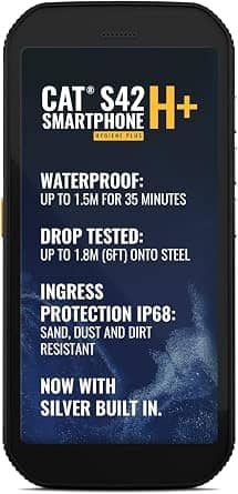 CAT S42 H+ Cell Phones Black 32GB Unlocked New
