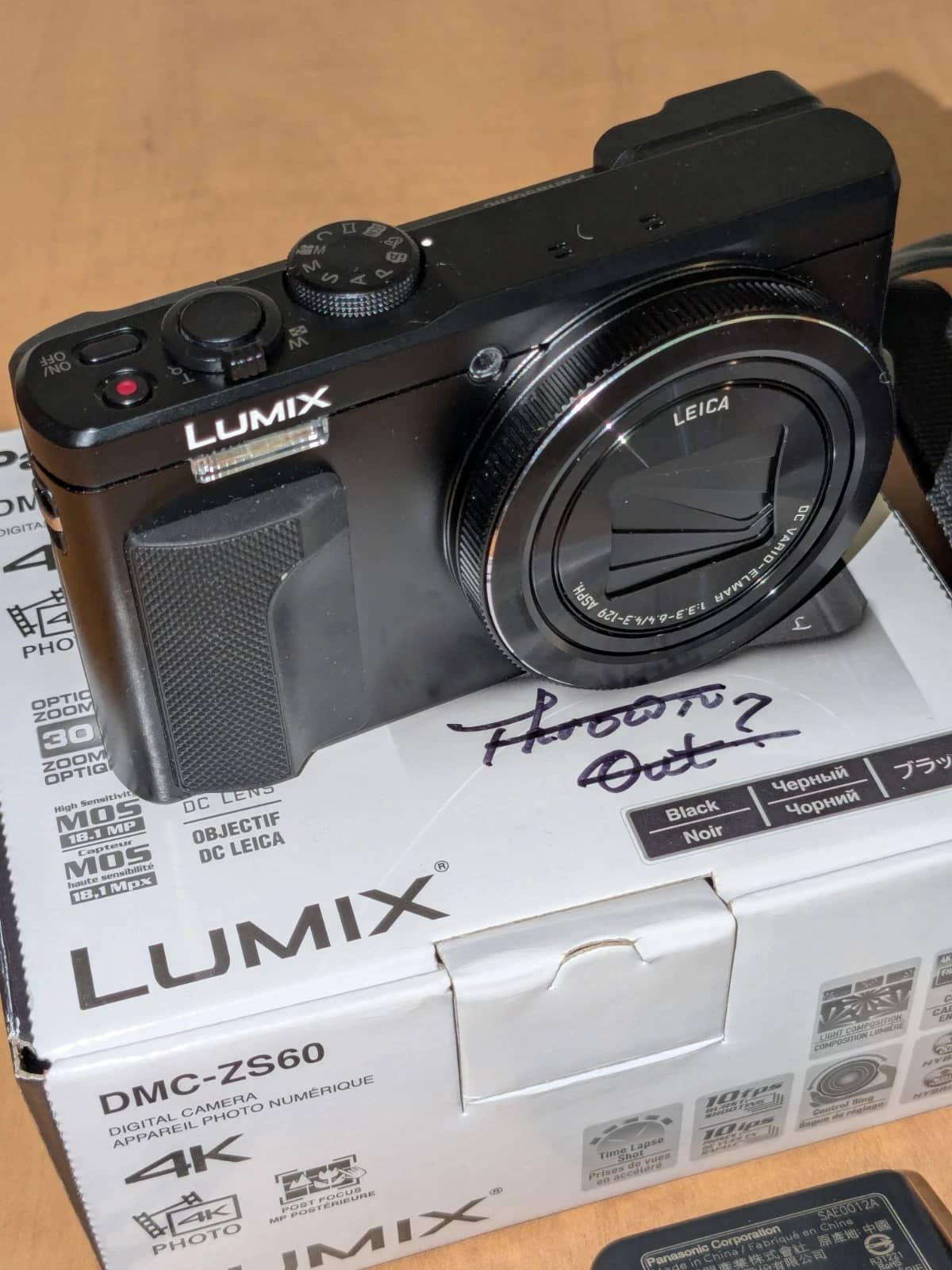 Panasonic LUMIX ZS60 Digital Cameras Black For parts or not working