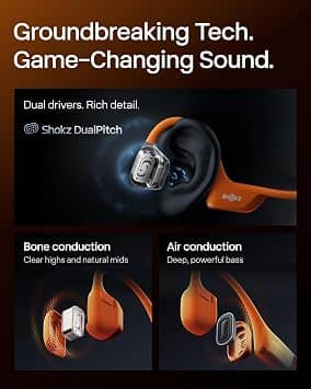 Shokz OpenRun Pro 2 Headphones & Earbuds Blue New