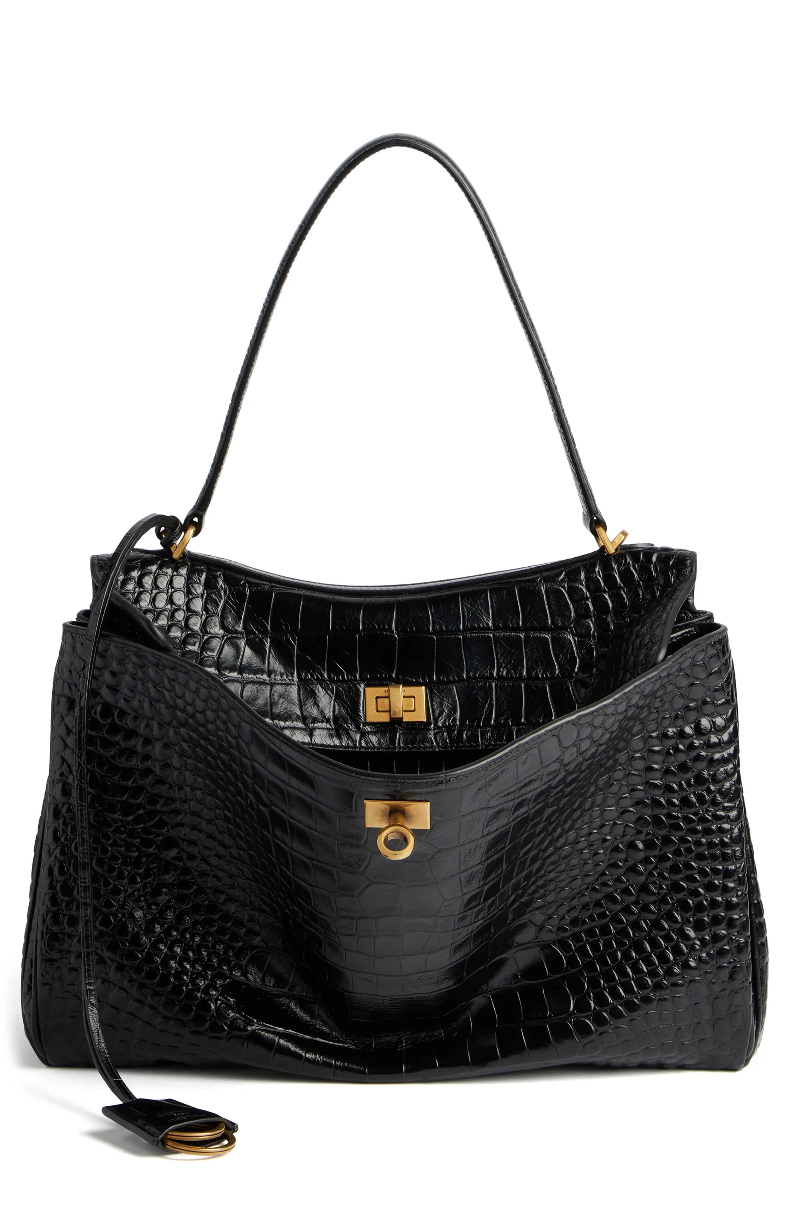 Balenciaga Rodeo Shoulder Bag Women's bags One Size Black Leather New