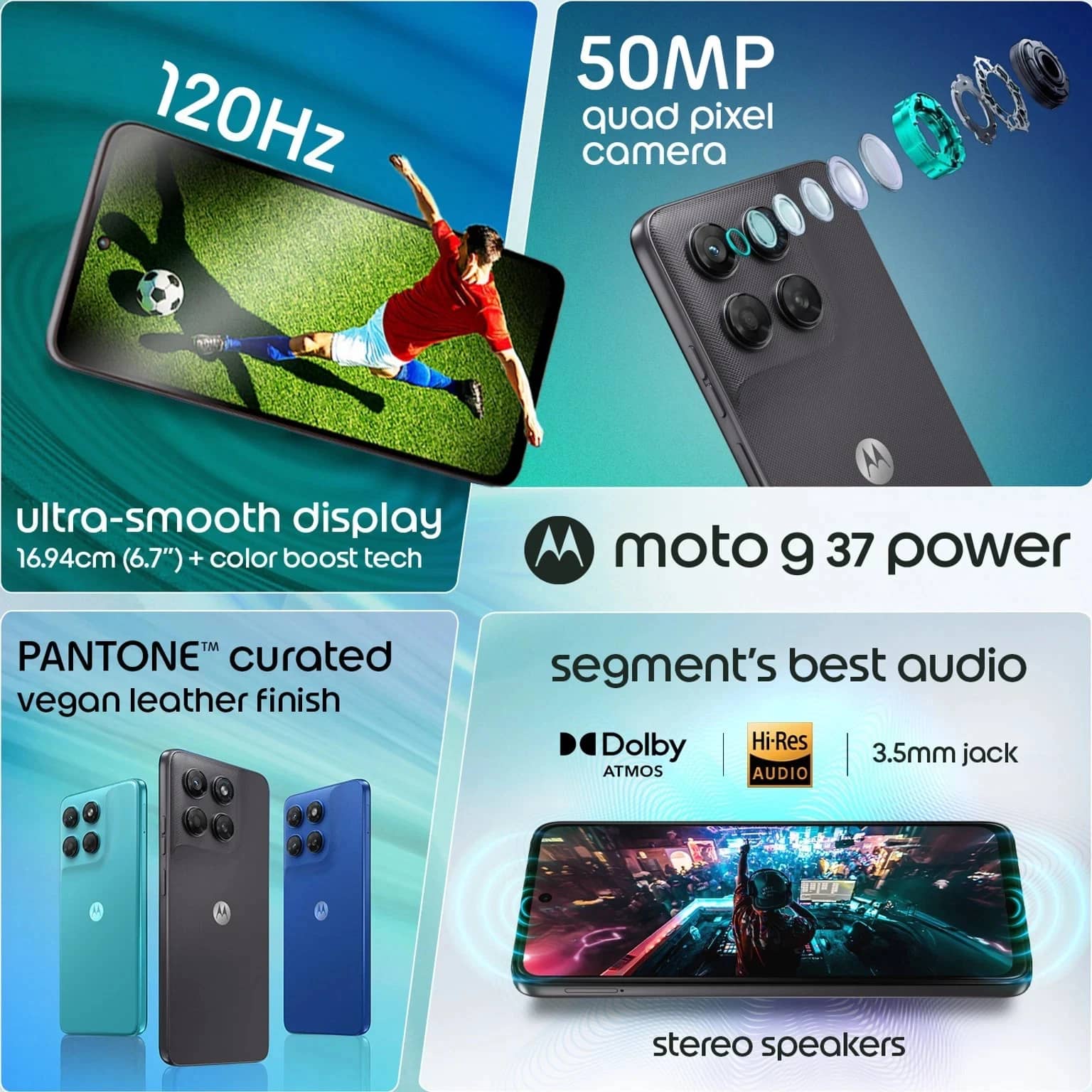 Motorola g37 power Cell Phones Black 128GB Unlocked New