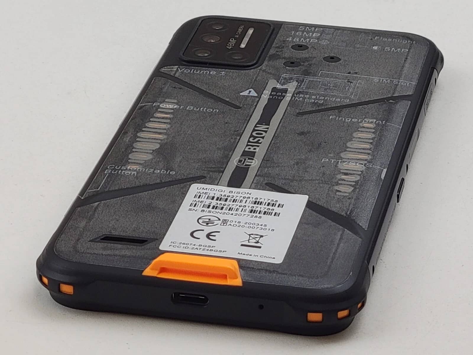 UMIDIGI BISON Cell Phones Orange 128GB T-Mobile New