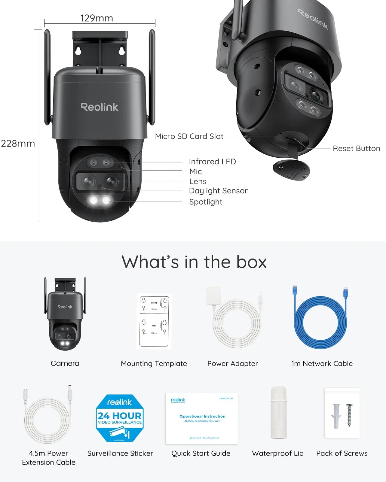 Reolink TrackMix WiFi Home Security Cameras New