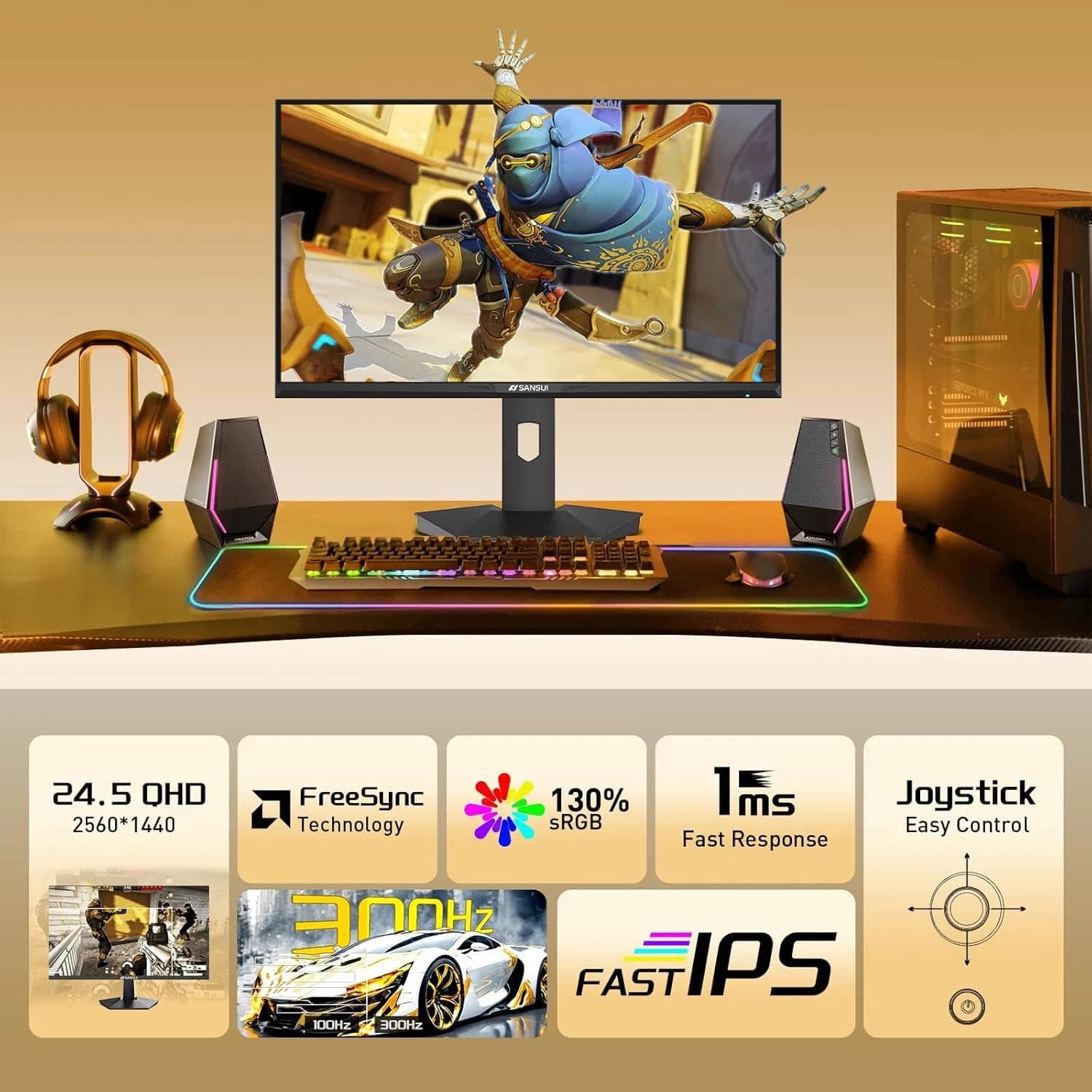 SANSUI ES-G25F6Q Pro Monitors New