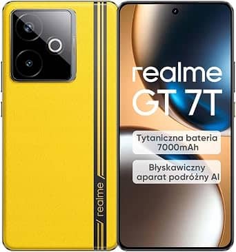 realme GT7T Cell Phones Yellow 256GB Unlocked New